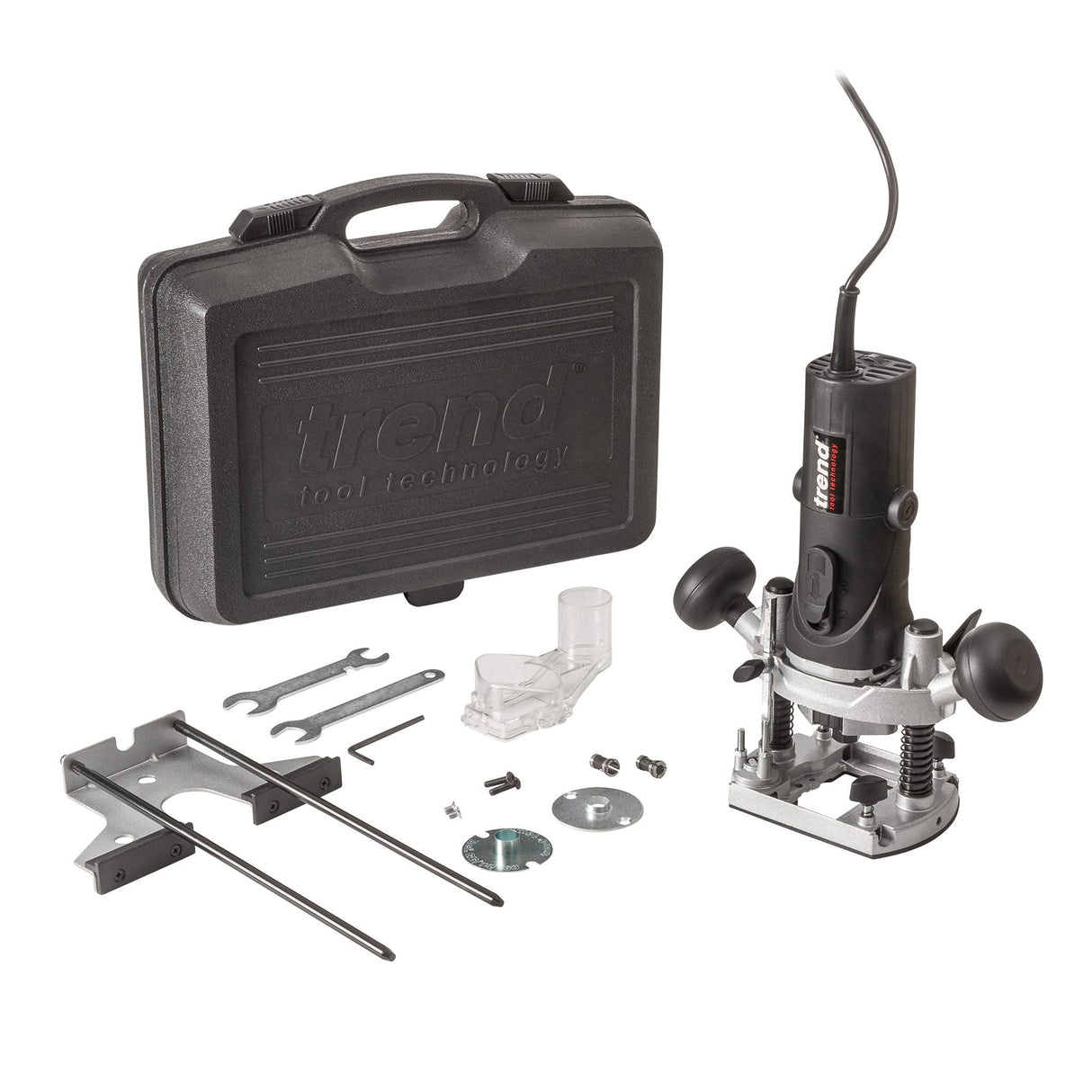 Trend 1/4 850W 1/4" Variable Speed Router 240V With Kitbox T4EK