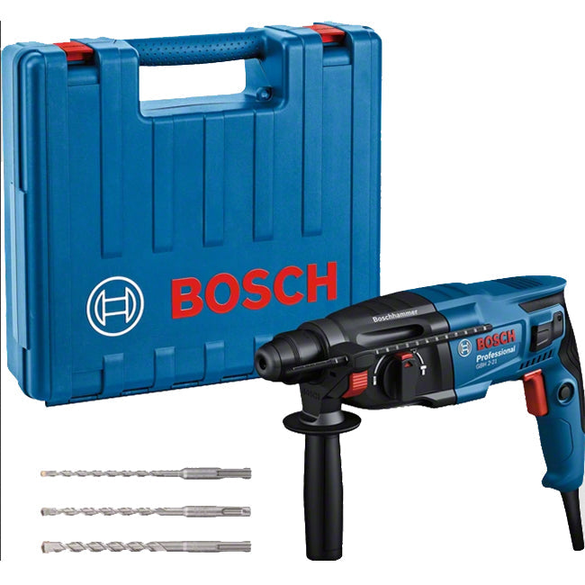 Bosch GBH 2-21D 3 Function SDS+ Hammer Drill 110V + Free 3 Piece SDS plus Bit Set
