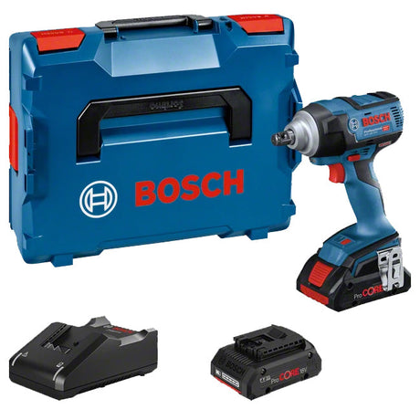 Bosch GDS 18V-300 Brushless Impact Wrench, 2 x 4.0Ah Batteries, Charger & L-BOXX