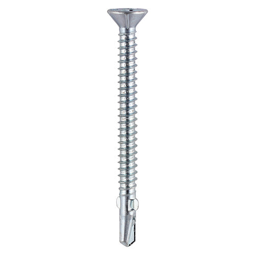 Timco 5.5 x 50mm Countersunk Self Drill Screws, Timber To Steel 1.2-3.0mm, Bright Zinc Plated, No3. Phillips Drive