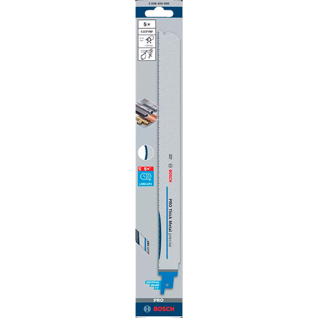 Bosch S1237HBF 300mm Sabre Saw Blades For Heavy Metal (Pack of 5) P/No. 2 608 659 000