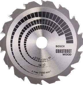 Bosch 210 x 30 x 14 Construct Wood Circular Saw Blade P/No. 2 608 640 634