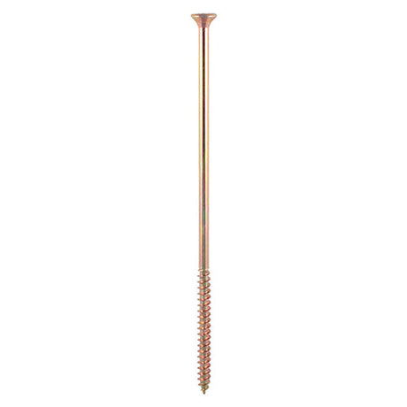 6.0 x 150 (12 x 6") Timco Velocity Premium Countersunk Pozi Pz3, Woodscrew, Steel Zinc Yellow Finish, 60150VY