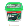 5.0 x 80 Timco C2 Strong Fix Premium Woodscrew, Countersunk Pozi, Steel Zinc / Yellow Plated (Tub of 350) 50080C2TUB
