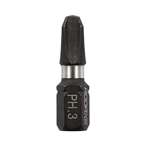 PH3 x 25mm Addax X6 Impact Screwdriver Bit (Pack of 10) 3PH25X6