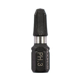 PH3 x 25mm Addax X6 Impact Screwdriver Bit (Pack of 10) 3PH25X6