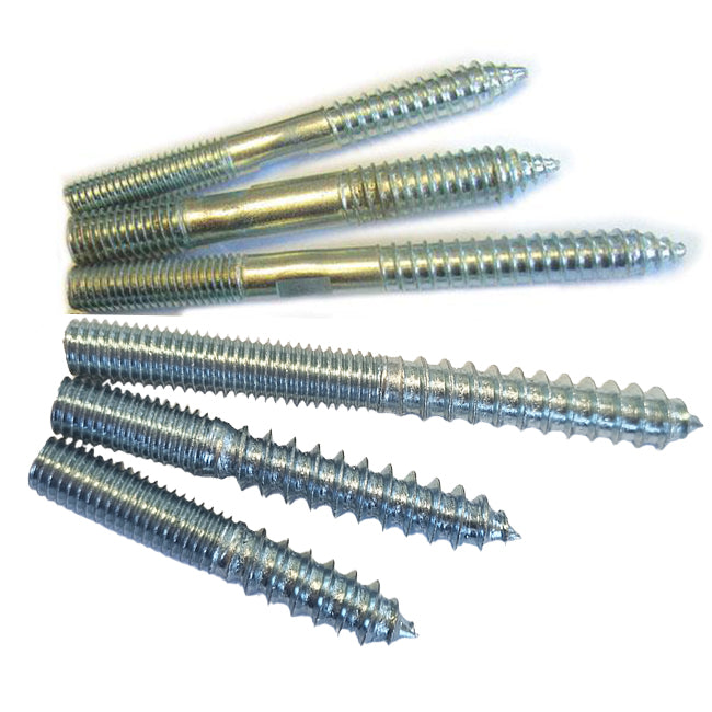 M6 x 40 Wood (25mm) to Metal (15mm) Steel Bright Zinc Plated Dowels