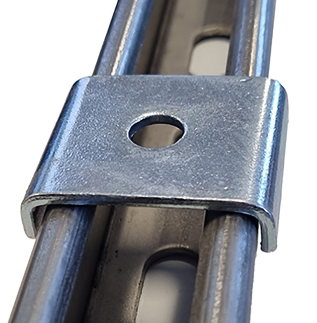 40 x 40 x 2.5mm Lipped Washer for 12mm Bolt, Unistrut compatible,  Bright Zinc Plated