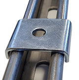 40 x 40 x 2.5mm Lipped Washer for 12mm Bolt, Unistrut compatible,  Bright Zinc Plated