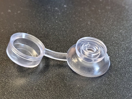 Clear M6 x 20mm Hinged Sealing Washer & Cap