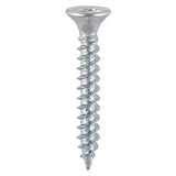 6 x 3/4" (3.5 x 19mm) Timco Twin-Thread Countersunk Pozi Woodscrews, Bright Zinc Plated, 00634CWZ