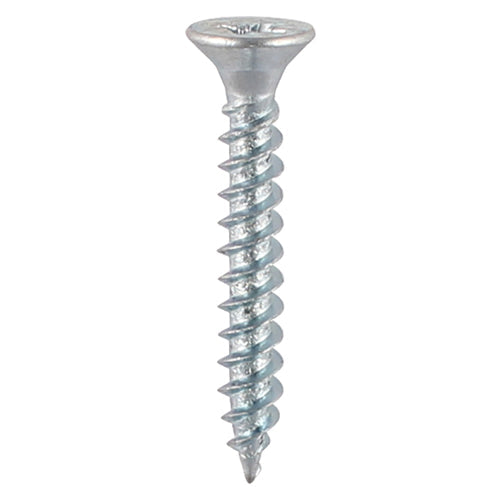 6 x 3/4" (3.5 x 19mm) Timco Twin-Thread Countersunk Pozi Woodscrews, Bright Zinc Plated, 00634CWZ