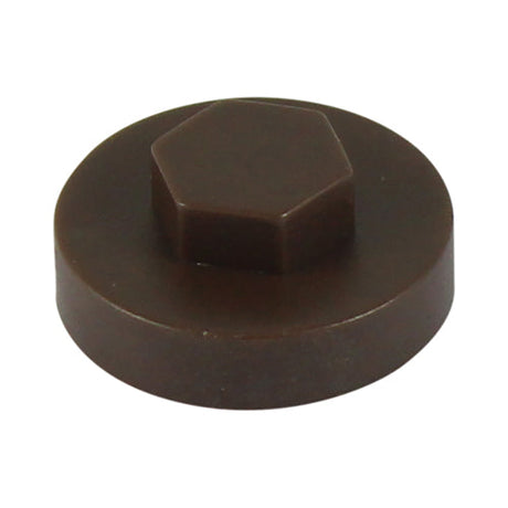 19mm Cover Cap Vandyke Brown to suit hexagon head self drill screws 8mm 5/16" heads, with 19mm washers