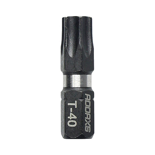 T40 X 25mm Addax X6 Impact Screwdriver Bit (Pack of 10) 40TX25X6