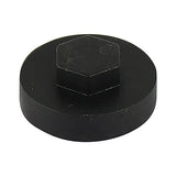 16mm Cover Cap Black to suit hexagon head self drill screws with 16mm washers