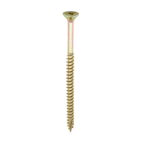 Timco 5.0 x 120mm (10 x 4" 3/4) Countersunk Pozi Pz2, Classic Woodscrew, Steel Zinc / Yellow Plated, 50120CLAS