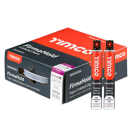 FirmaHold 3.1 x 90 Straight Shank / FirmaGalv + 2 gas CFGT90G (Paslode compatible) 2200 nails per box