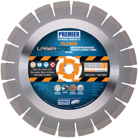 450 x 25mm 6 Star Construction Materials / Concrete & asphalt Combo Diamond Blade DP16589 P6/LMCM