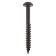 No.10 x 2" (4.8 x 50mm) Timco Blackjax Woodscrew, Twin-thread Round Head Pozi No.2, Black Passivated (Boxed in 200's, Outer box of 1000) 00102BJC