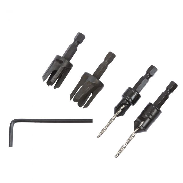 Trend Snappy 4 Piece Set Countersink & Plug cutter Set SNAP/PC/A