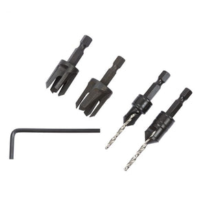 Trend Snappy 4 Piece Set Countersink & Plug cutter Set SNAP/PC/A