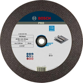 Bosch 305 x 20 x 3.6mm (12" x 3/4" x 9/64mm) Metal Cutting Flat Disc 2608600706