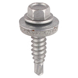 6.3 x 25 Timco Hex agon Head Stitching Screw, Steel Exterior Quality Plating. Timco code: S25W16B