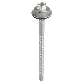 5.5/6.3 x 82mm Composite Light Section Steel (5mm) Screw with 16mm fixed washer, Bright Zinc Plated