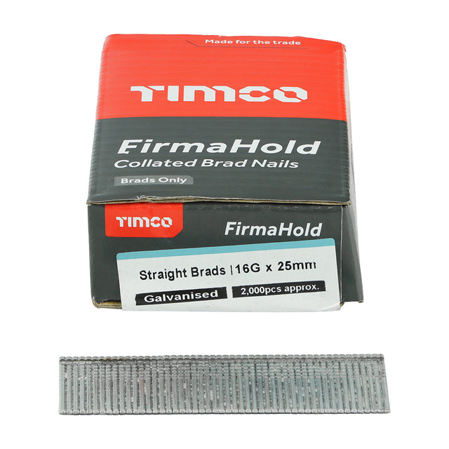 FirmaHold 16g x 25 Brad/ Galv *NO GAS* BG1625 (Paslode compatible) 2000 nails per box