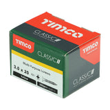Timco 3.0 x 20mm (4 x 3/4) Countersunk Pozi Pz1, Classic Woodscrew, Steel Zinc / Yellow Plated, 30020CLAF