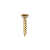 Timco 3.0 x 12mm (4 x 1/2) Countersunk Pozi Pz1, Classic Woodscrew, Steel Zinc / Yellow Plated, 30012CLAF