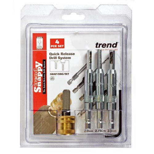 Trend Drill Bit Guides 4 Piece Set SNAP/DBG/SET