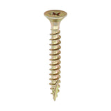 Timco 3.5 x 25mm (6 x 1") Countersunk Pozi Pz2, Classic Woodscrew, Steel Zinc / Yellow Plated, 35025CLAF