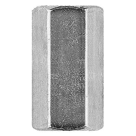 M8/M10 x 24mm Coupler Nut, 13mm A/Flat, Steel Zinc Plated