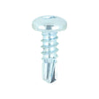 4.2 x 13 Timco Pan Head SQ2 Square Drive Self Drill Screws, Bright Zinc Plated