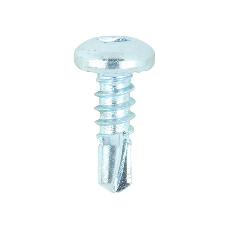 4.2 x 13 Timco Pan Head SQ2 Square Drive Self Drill Screws, Bright Zinc Plated