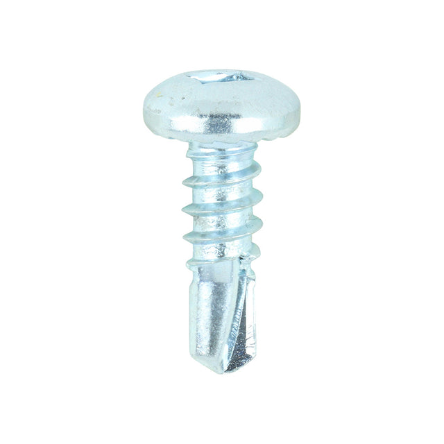 4.2 x 13 Timco Pan Head SQ2 Square Drive Self Drill Screws, Bright Zinc Plated