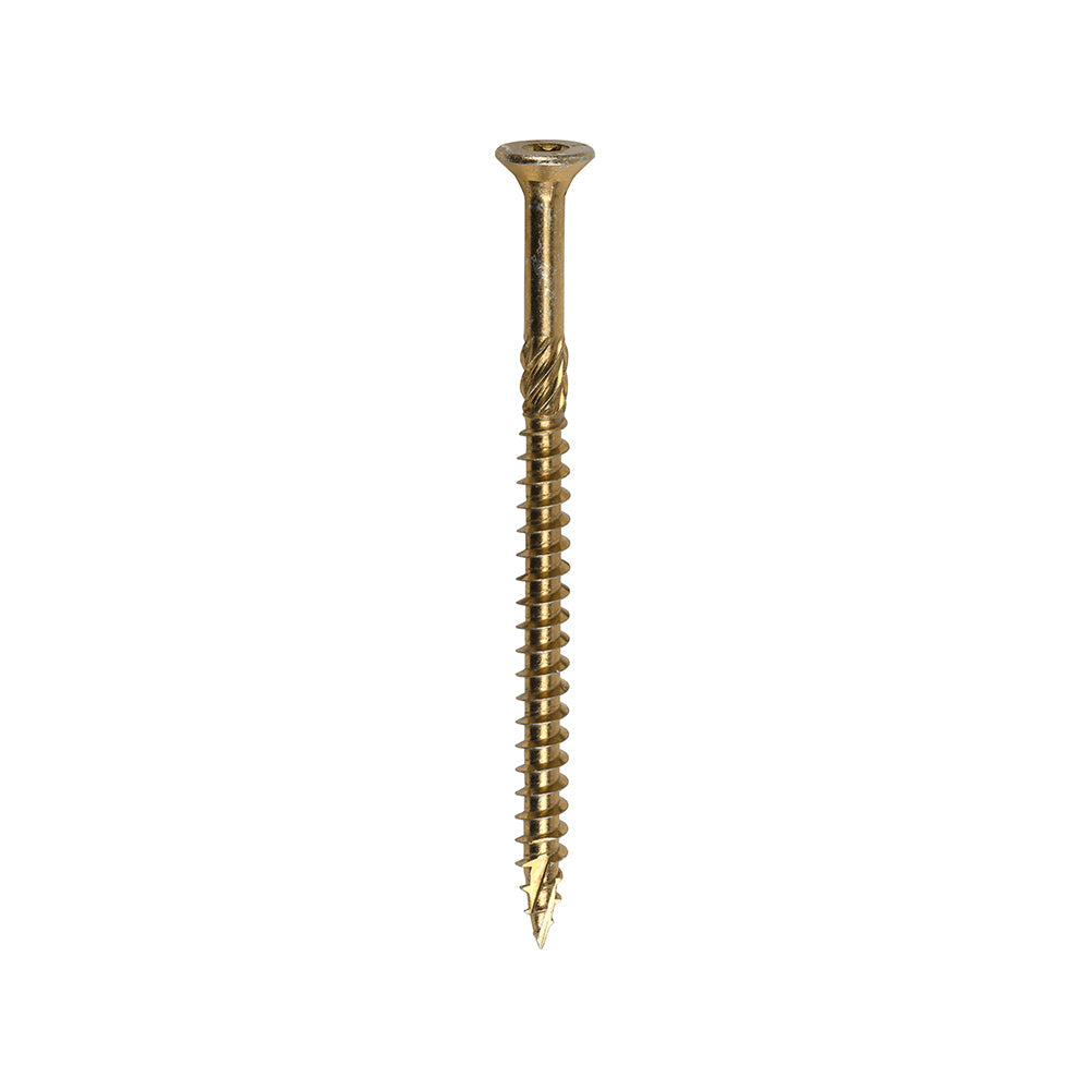 8.0 x 120 Timco Countersunk TX40 Clamp Fix C2 Woodscrews Yellow 80120C2C