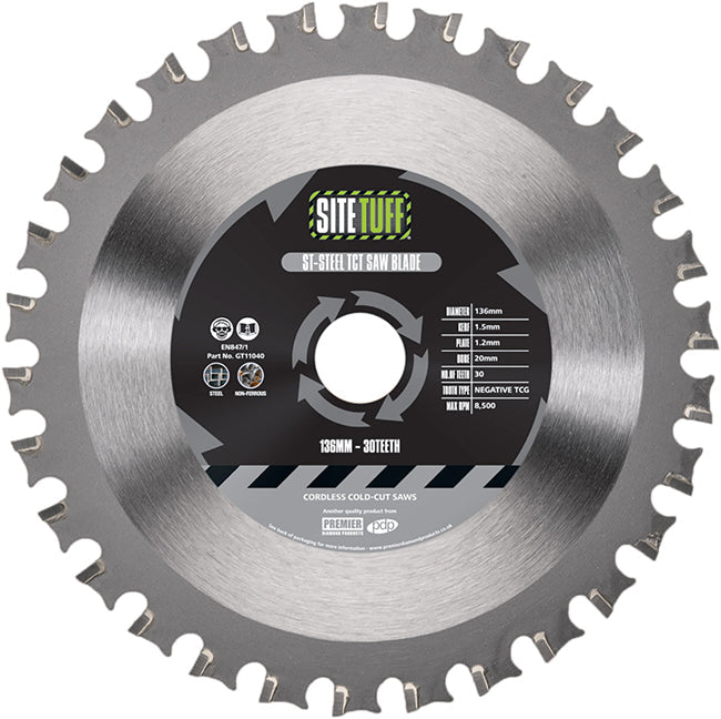 Site Tuff 136mm Steel Cutting Circular Saw Blade P5-STEEL136