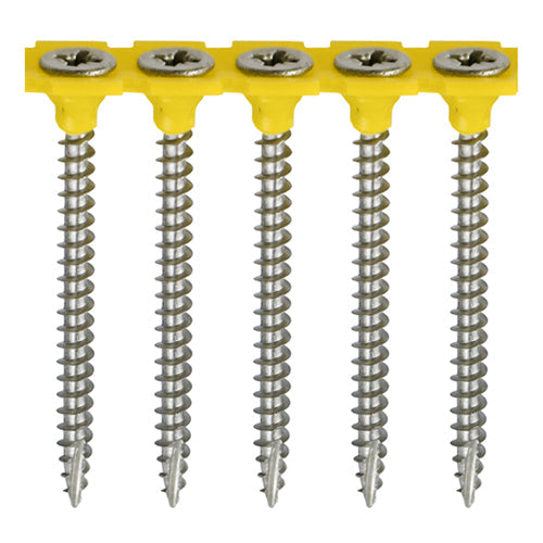 TIMco 4.0 x 50 Classic Wood Collated Screws Stainless Steel, Phillips Drive, Pack of 1000, 4050CLASSCOL
