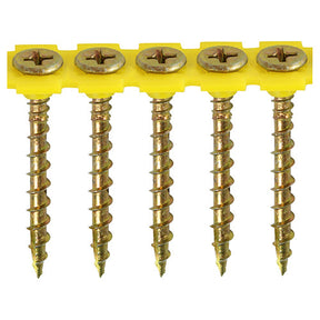 4.2 x 40mm Timco Solo Woodscrew Phillips drive Collated, Zinc Yellow Plated PH2 Pack of 1000 40SCOLY