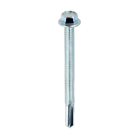 5.5 x 65mm (5/16" Hexagon Head) Self Drill Screws, Metal to Metal, Bright Zinc Plated For Steel 4-12.5mm Thickness ZH65B