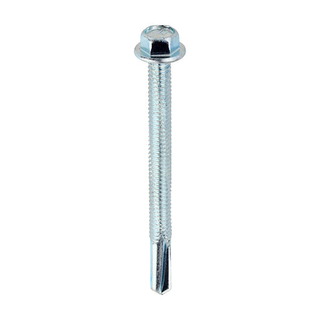 5.5 x 65mm (5/16" Hexagon Head) Self Drill Screws, Metal to Metal, Bright Zinc Plated For Steel 4-12.5mm Thickness ZH65B
