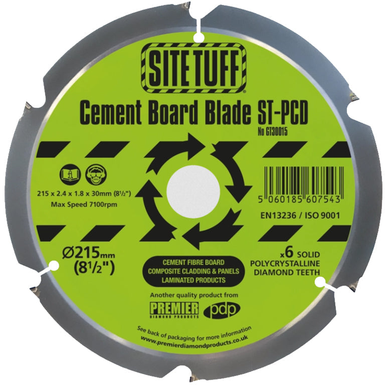 Site Tuff ST-PCD 230 x 30 x 6t PCD Cement Board Saw Blade GT30017