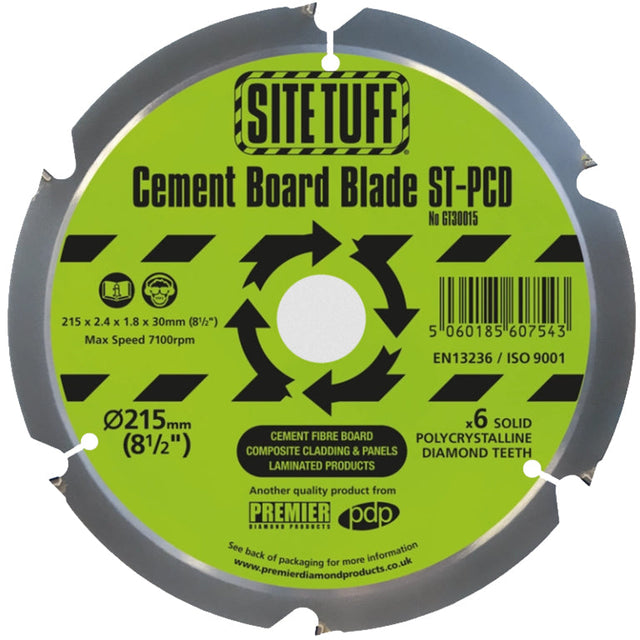 Site Tuff ST-PCD 230 x 30 x 6t PCD Cement Board Saw Blade GT30017