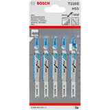 Bosch T118B 92mm Jigsaw Blade for metal 2.5-6mm (Pack Of 5) P/No. 2 608 631 014