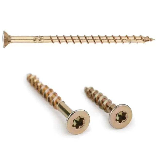 8.0 x 320mm T40 Index Extra Long Countersunk Head Woodscrew Zinc & Colour, TEXBT80320