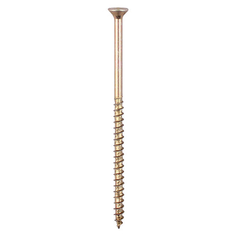 5.0 x 100 (10 x 4") Timco Velocity Premium Countersunk Pozi Pz2, Woodscrew, Steel Zinc Yellow Finish, 50100VY