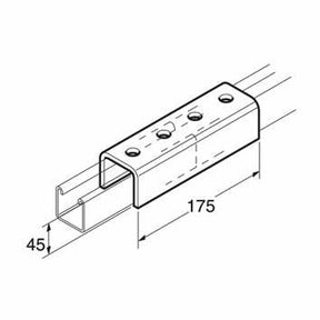 41mm Deep Jointing Channel, Unistrut compatible, A4 Stainless Steel