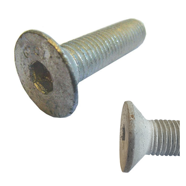 M12 x 180 Countersunk Socket Screw High Tensile Grade 10.9 Galvanised DIN 7991